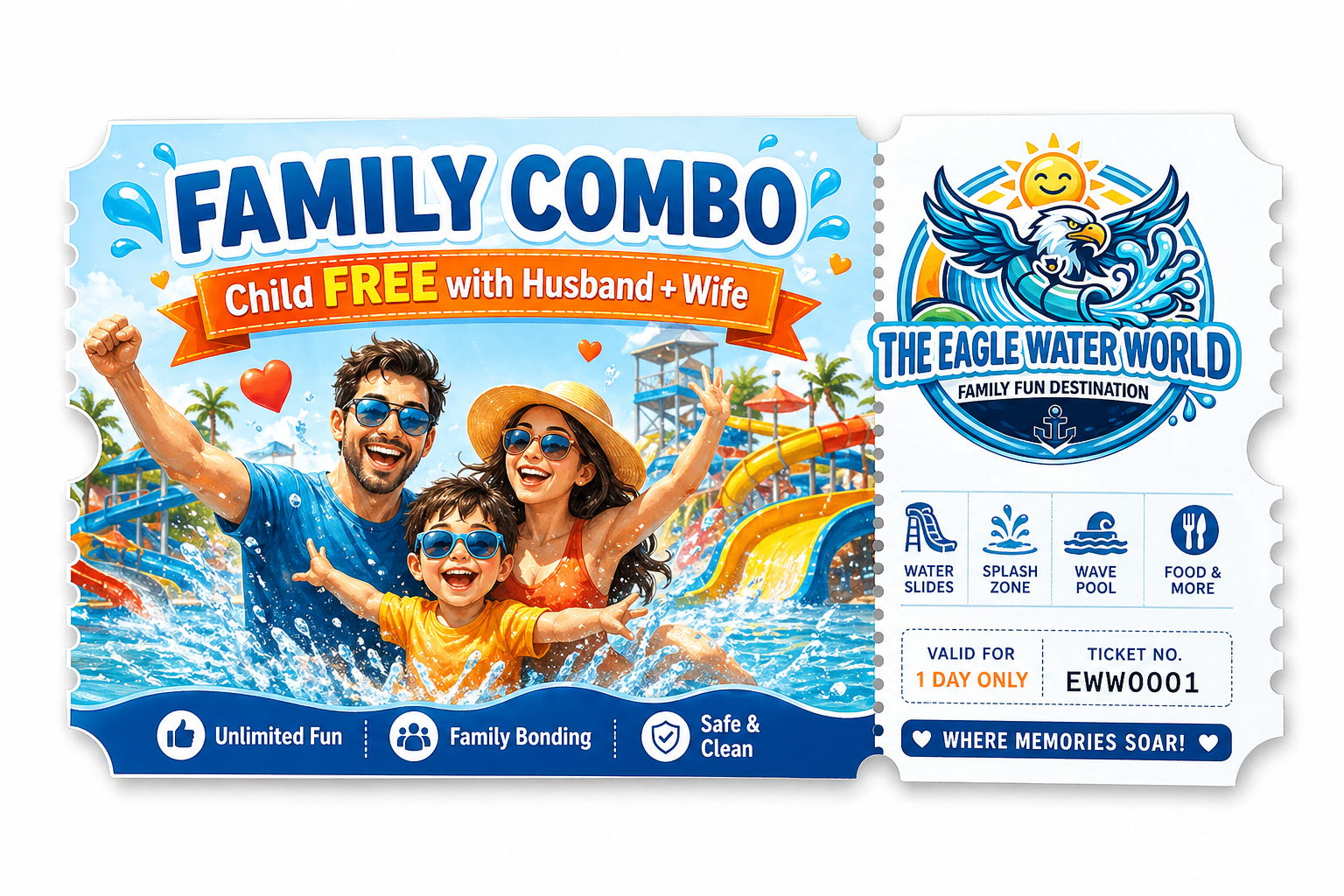 Family Pricing Poster - THE EAGLE WATER WORLD